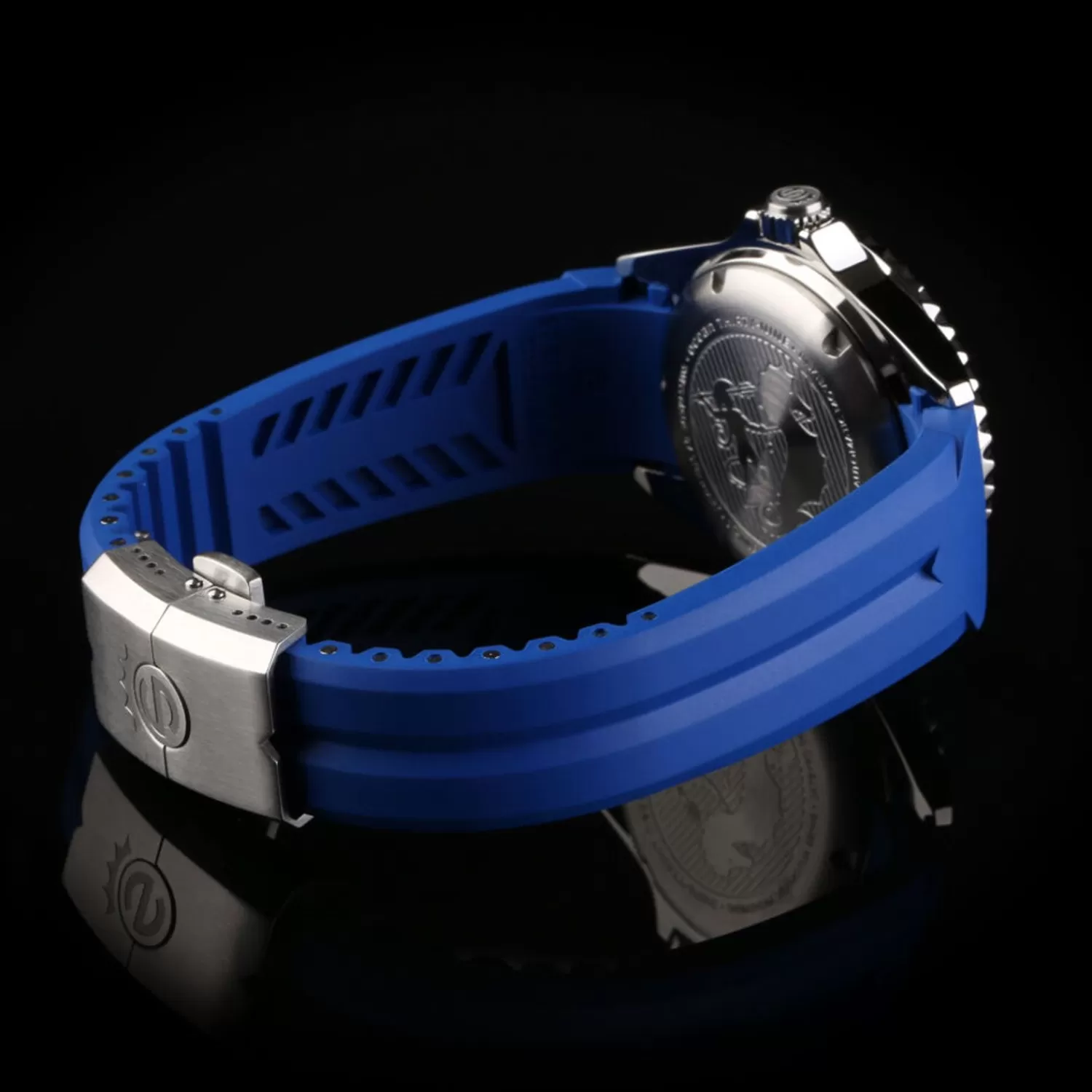 Gummistrop Bla Ny 22X18 Mm Til Ocean 42 Og Ocean 44 Med Lasestal*Steinhart Watches Cheap