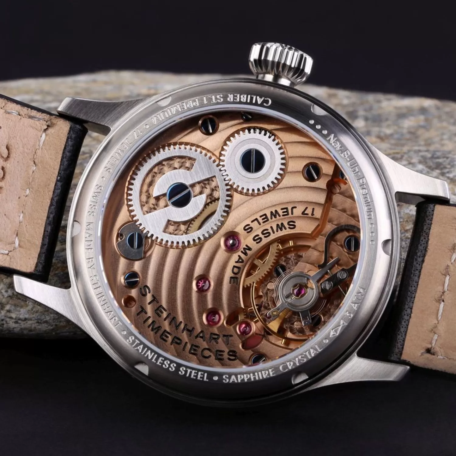 Nav B-Uhr 44 St1 Premium Guld*Steinhart Watches Discount