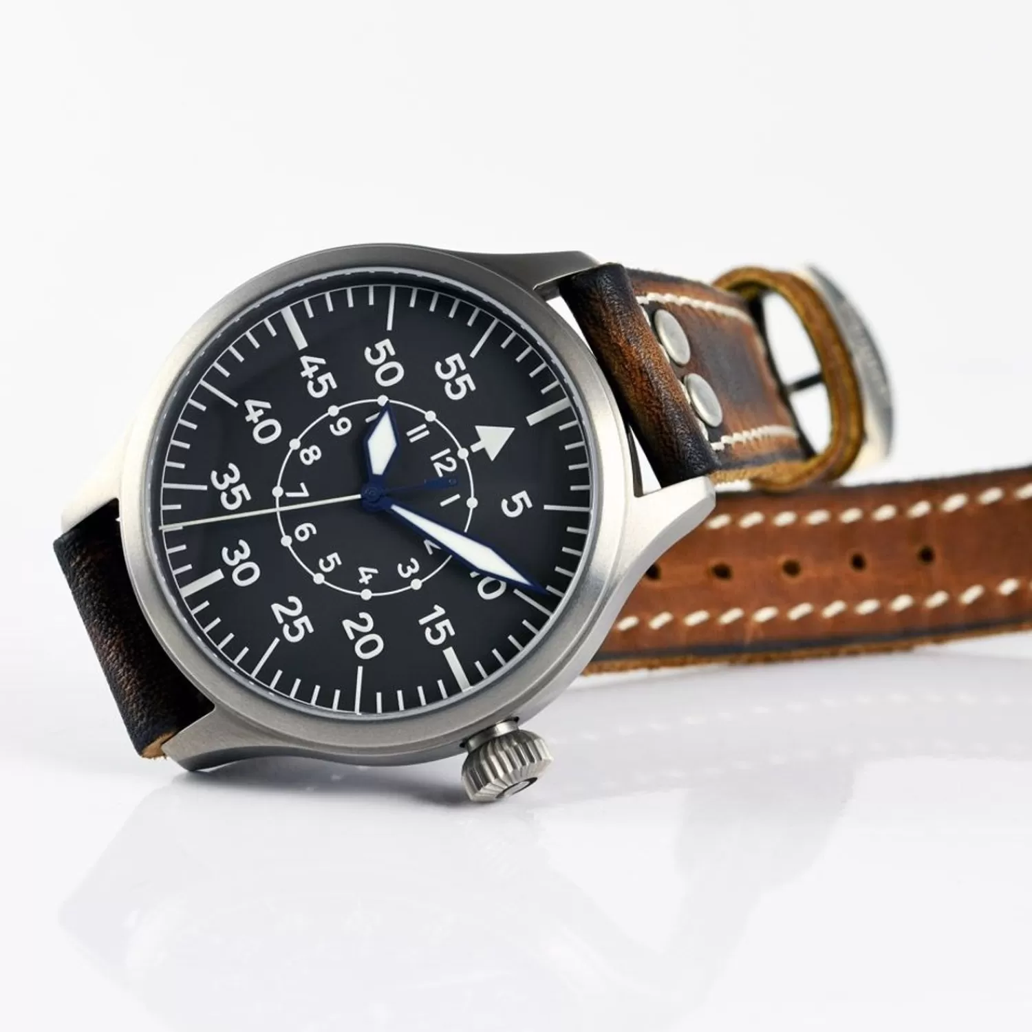 Nav B-Uhr 44 Titan B Muster Zentralsekunde*Steinhart Watches Shop