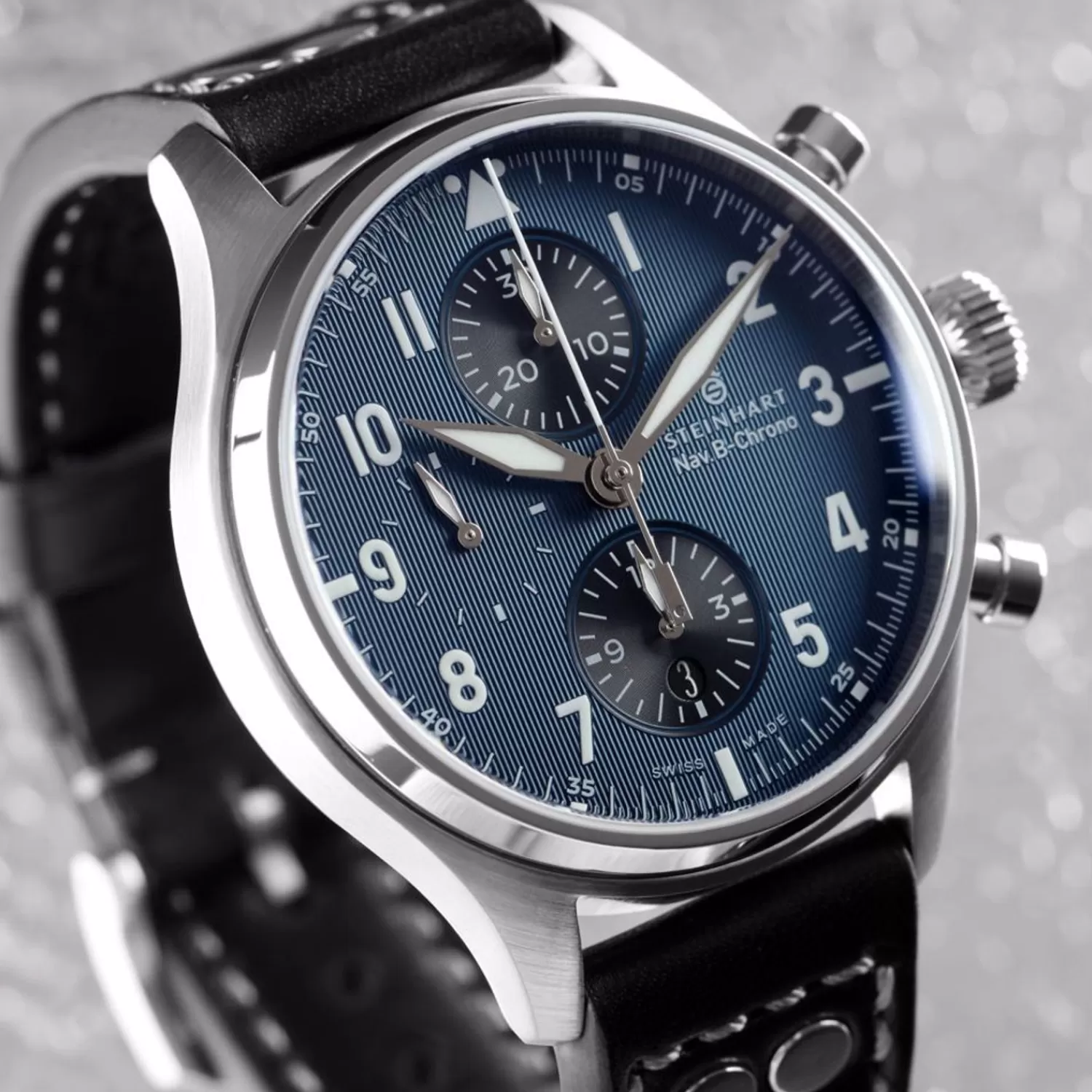 Nav.B-Chrono 42 Classic A-Type Bla*Steinhart Watches Outlet