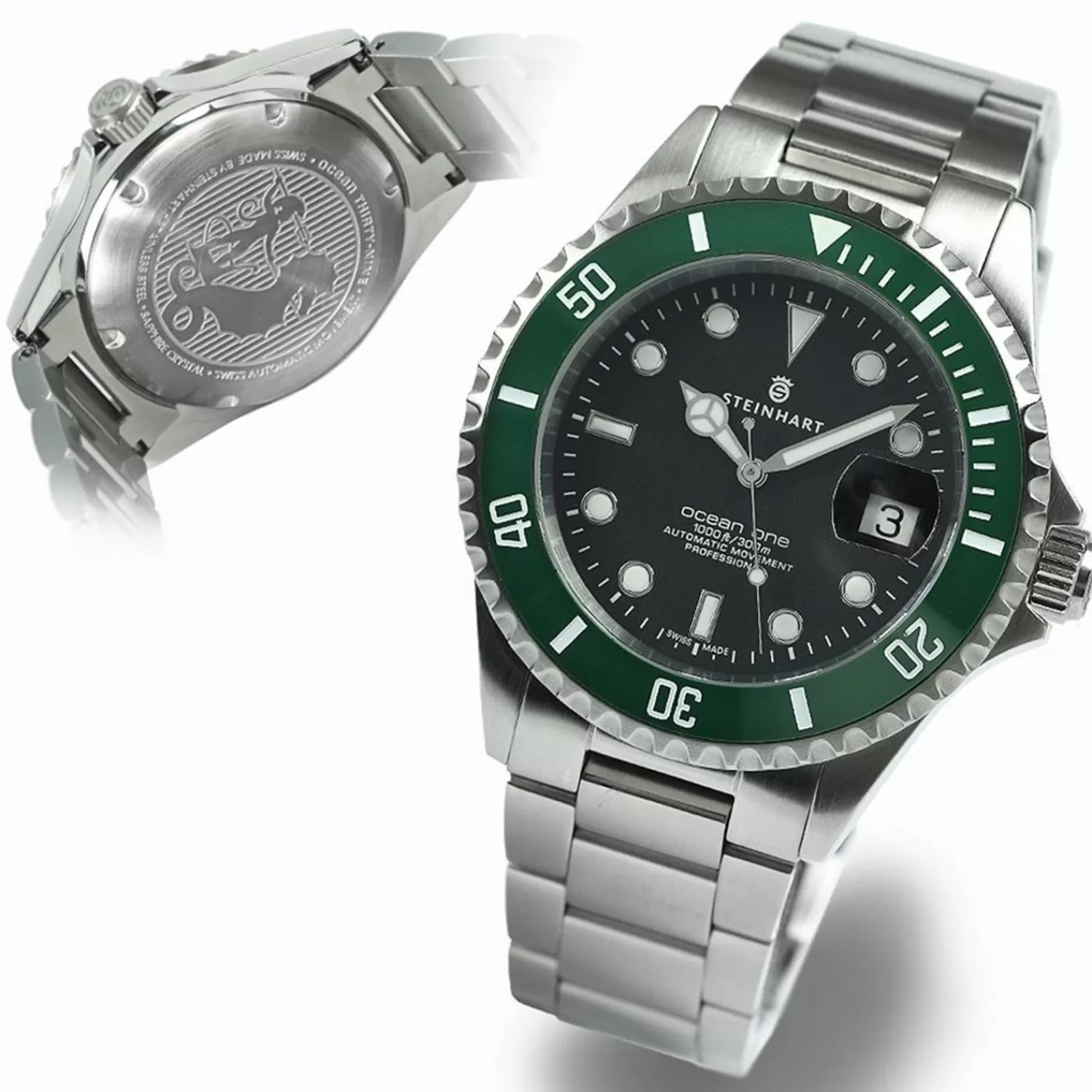Ocean 39 Green Ceramic Diver Watch*Steinhart Watches Shop