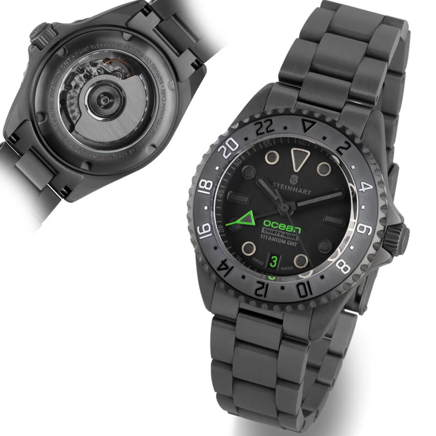 Ocean 39 Titanium Gmt Phantom Green*Steinhart Watches Shop