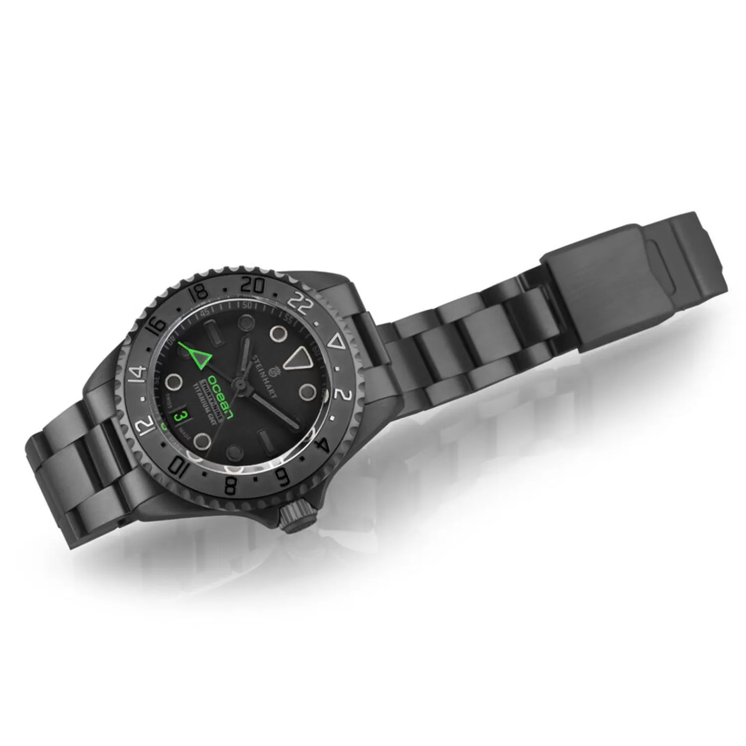 Ocean 39 Titanium Gmt Phantom Green*Steinhart Watches Shop