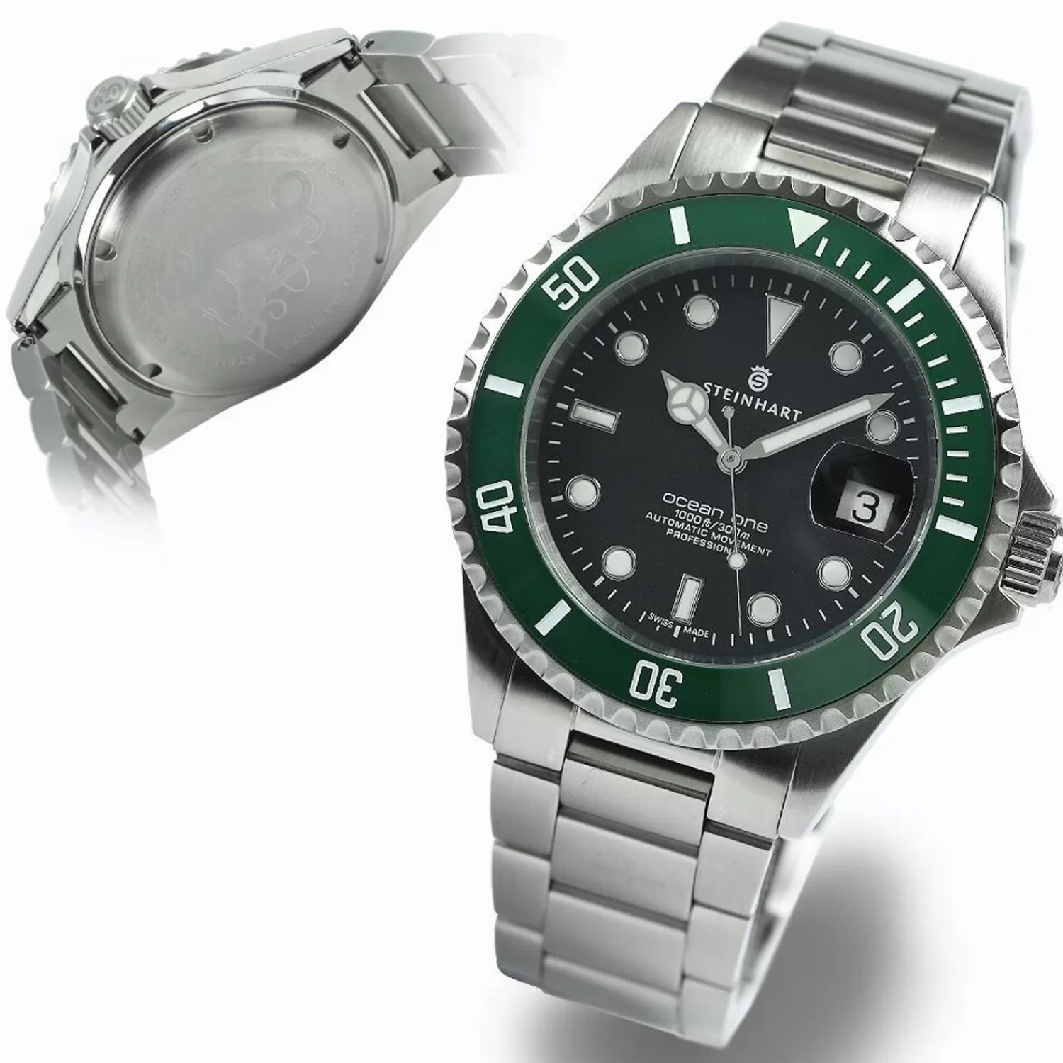 Ocean One Green Ceramic Diver Watch*Steinhart Watches Cheap