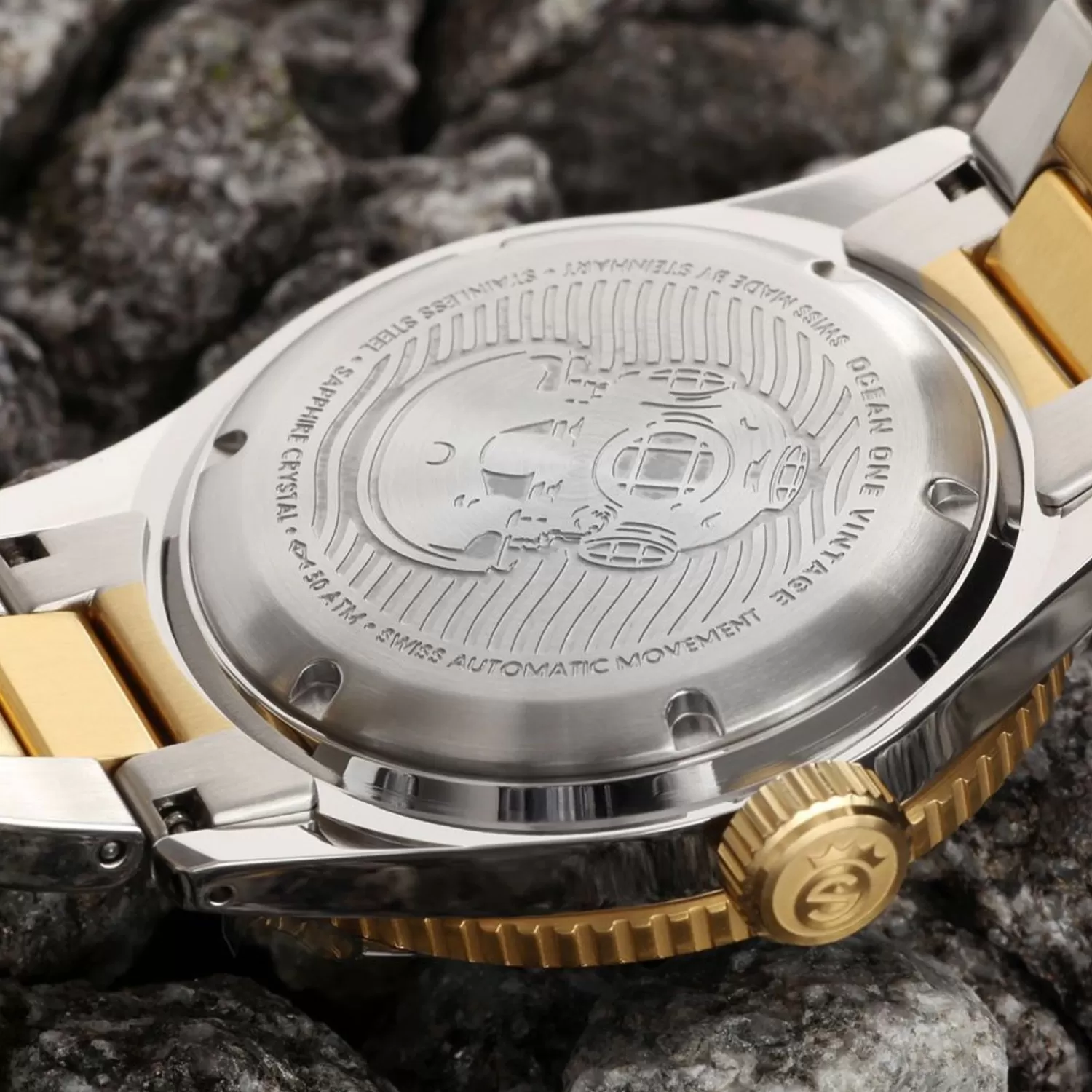 Ocean One Vintage Two-Tone Diver Watch*Steinhart Watches Hot