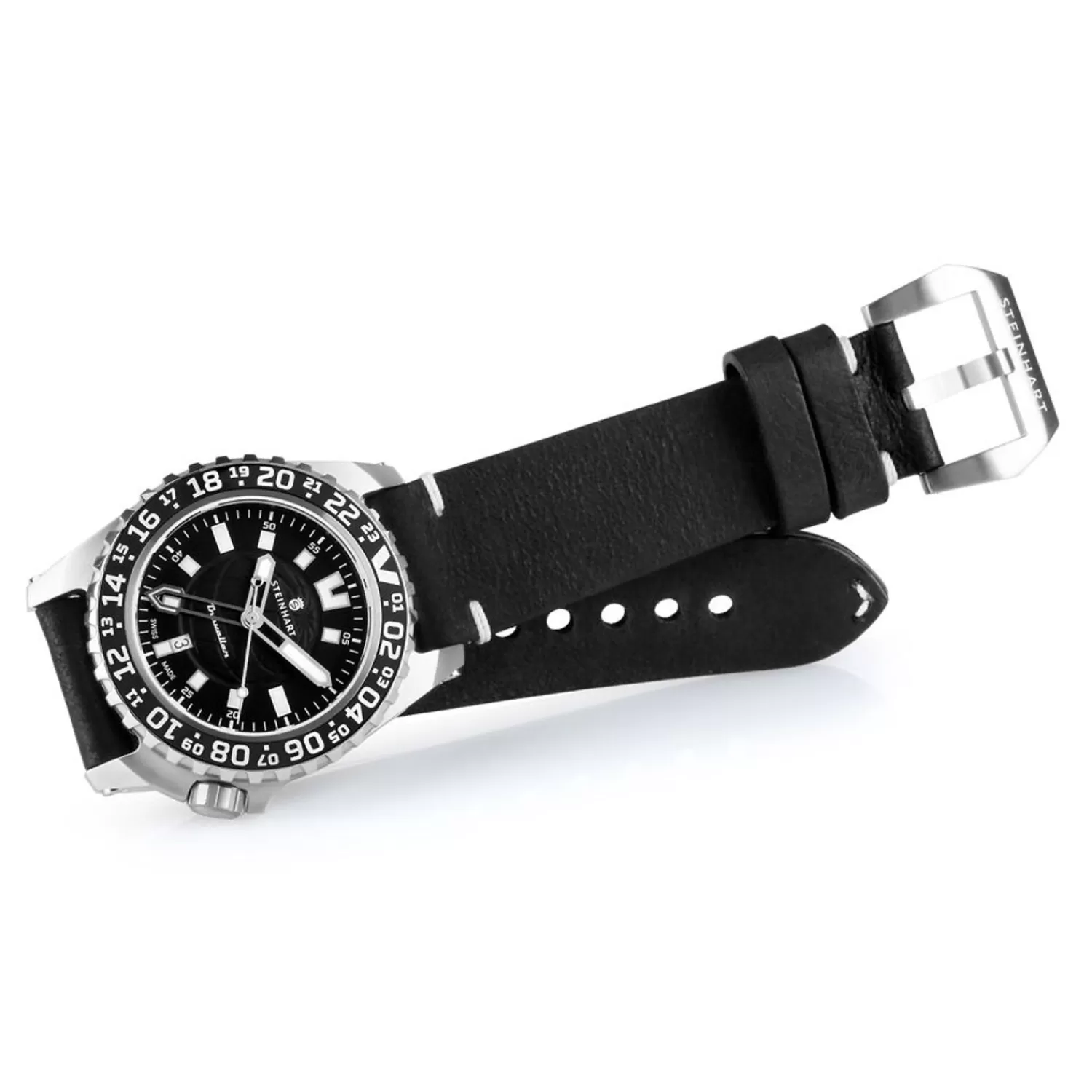 Traveler Gmt Black Diver Watch*Steinhart Watches Store